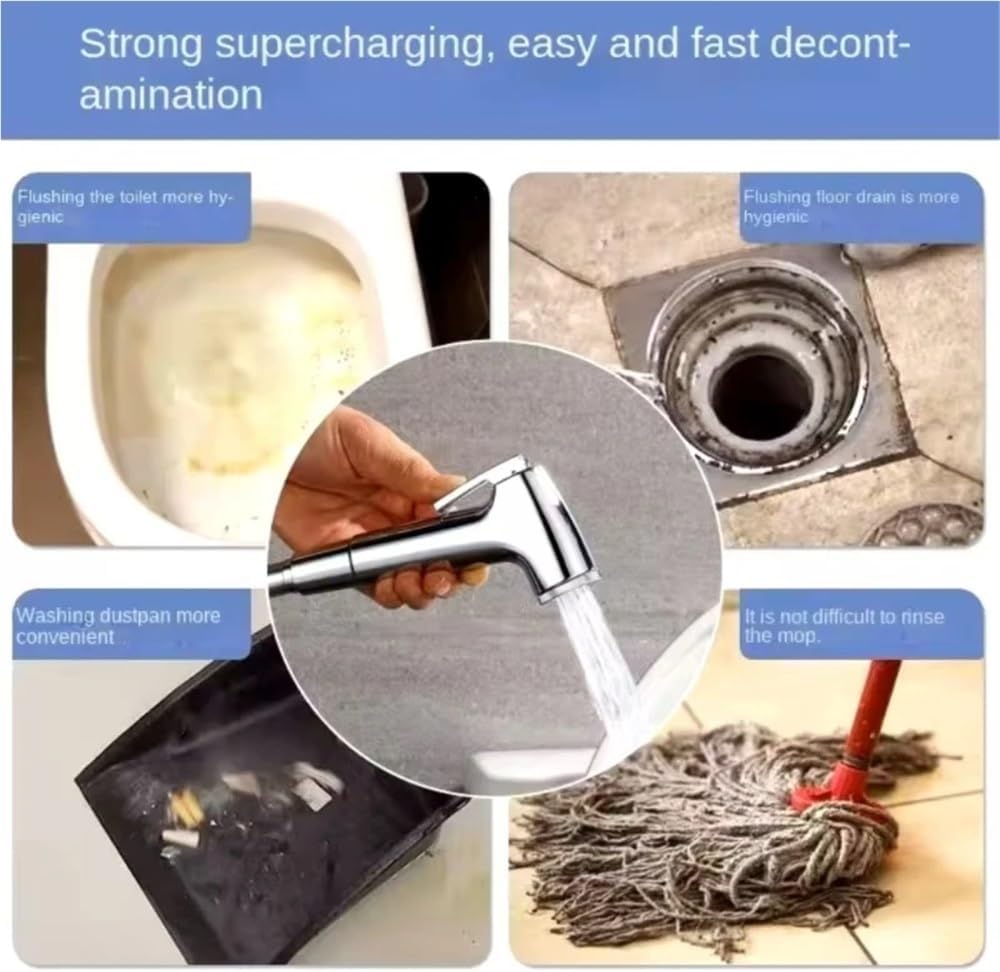 Flexible Spring Handheld Bidet Sprayer For Toilet Soft Hose Shower Head Bathroom Accessory Telephone Line Hose Tube