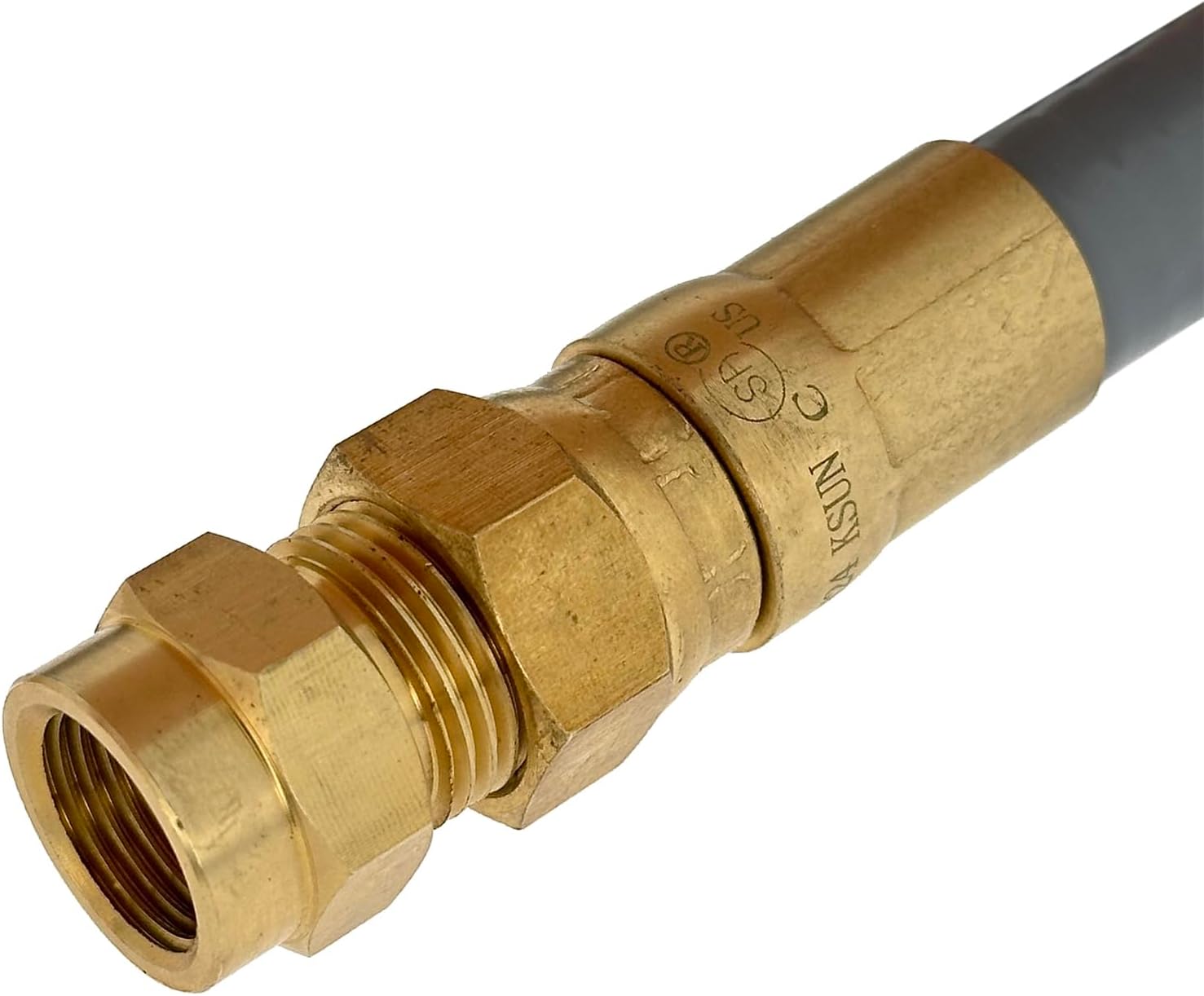 10 Feet 1/2" ID Natural Gas Hose with Quick Connect Fitting, Natural Gas Line for Grill, Pizza Oven, Heater and More Low Pressure Appliance - CSA Certified