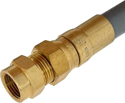10 Feet 1/2 ID Natural Gas Hose with Quick Connect Fitting, Natural Gas Line for Grill, Pizza Oven, Heater and More Low Pressure Appliance - CSA Certified, Gray