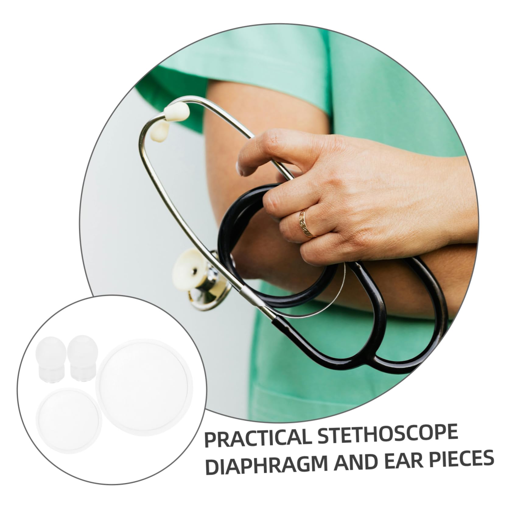 BEBEMOKO Non-medical Non-medical Non-medical Stethoscope Diaphragm Replacement Adult Pediatric Non-medical Non-medical Non-medical Stethoscope Case Kit