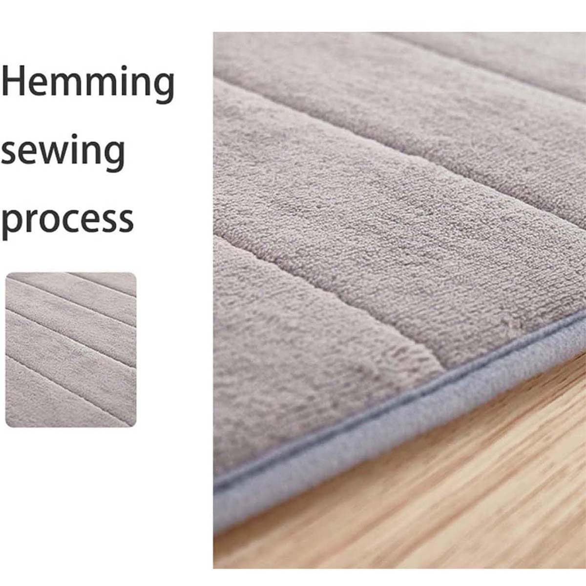 Extra weiche Memory Foam Badematte - Rutschfester, saugfähiger, schnell trocknender Teppich für Haus & Küche 100x200 cm Lila - Bequeme Badezimmer-Bodenmatte