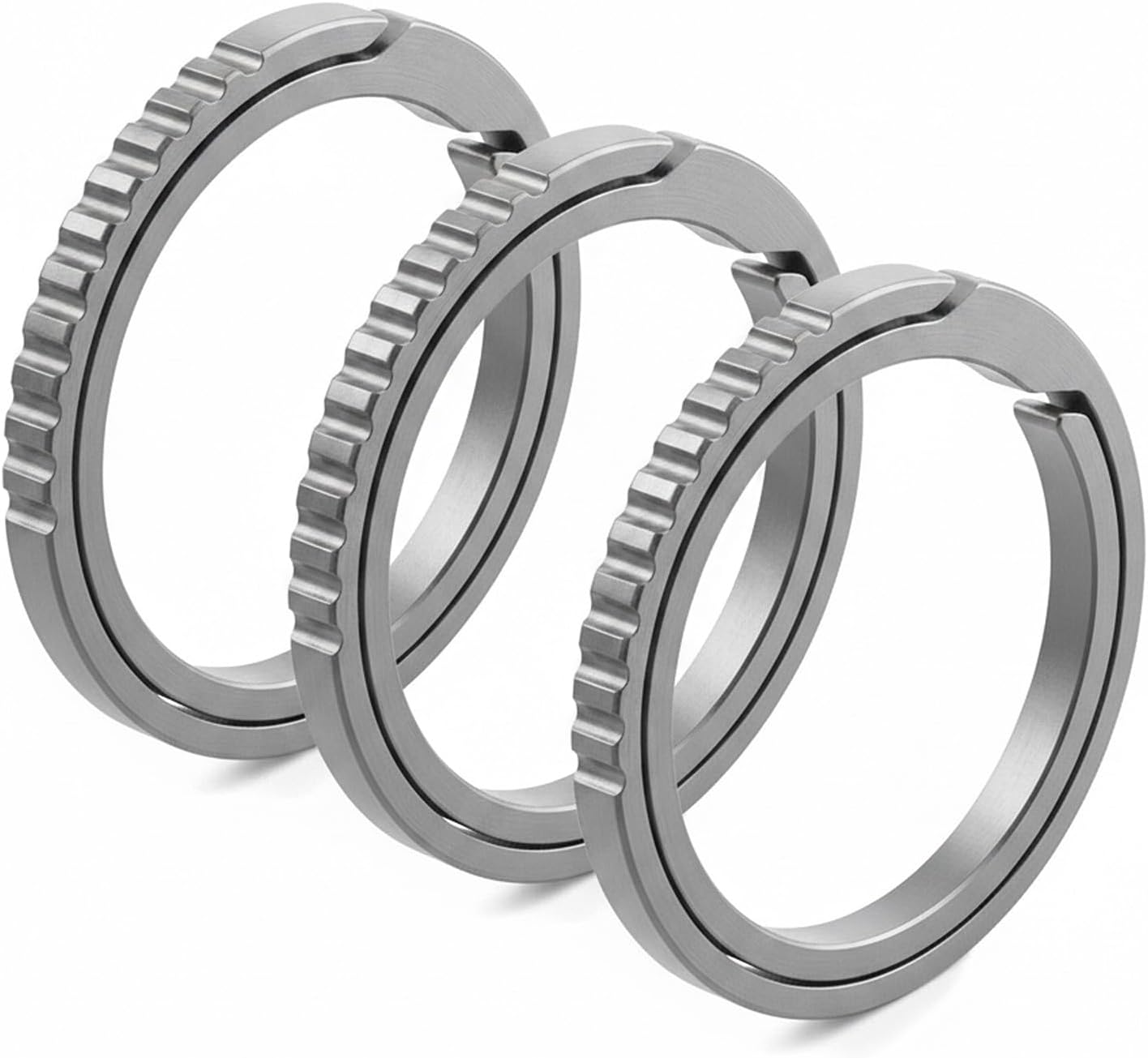 PJYTAC Titanium Key Rings Heavy Duty Easy Open Split Key Chain Rings