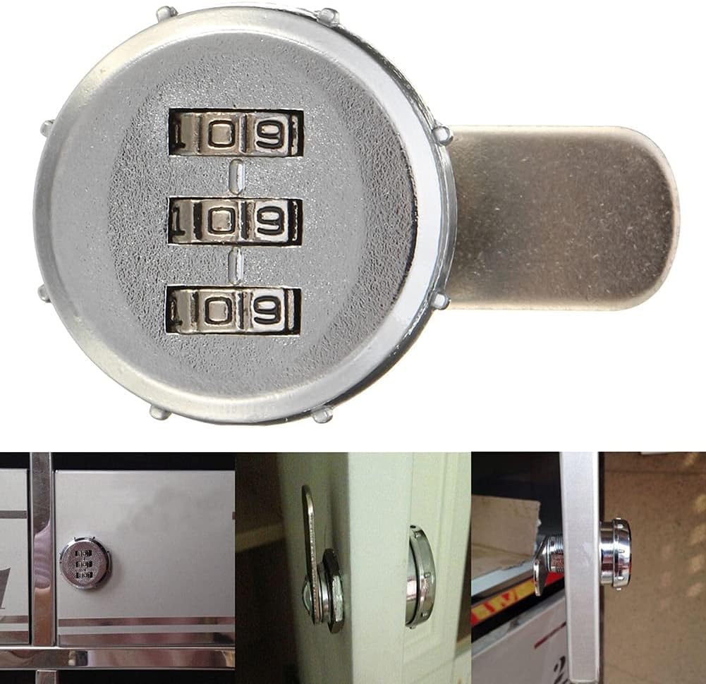 Cerradura de leva con combinación 3 dígitos aleación zinc