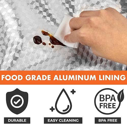 Miniatura 7 de OPUX - Lonchera aislada para adultos y niños, lonchera térmica, duradera, reutilizable, a prueba de derrames para la escuela, el trabajo y la