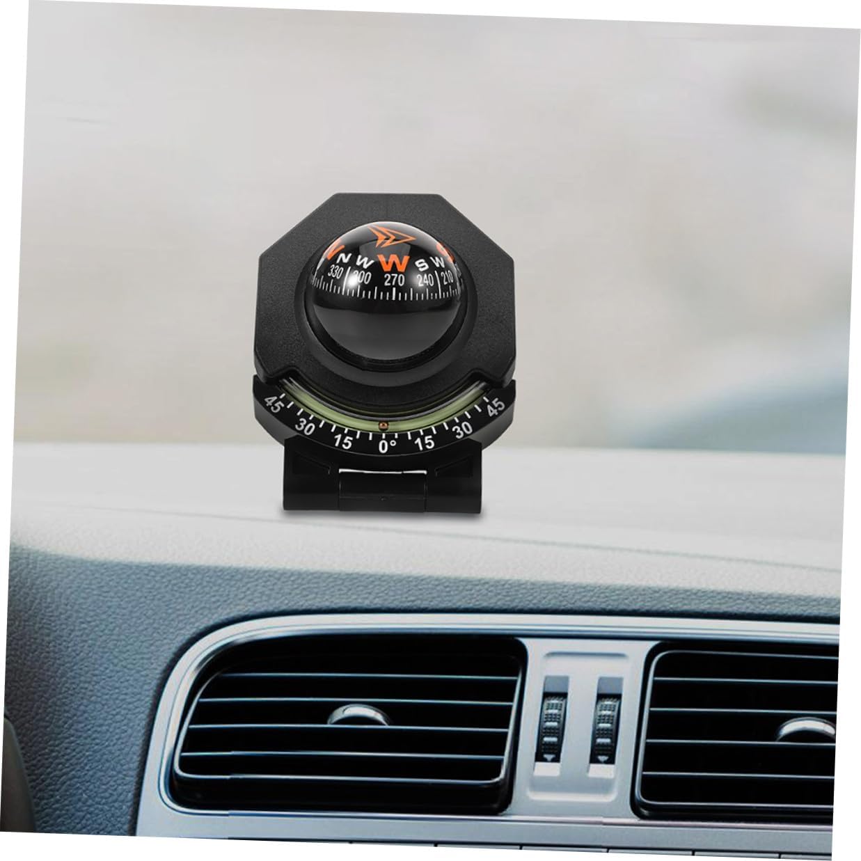 2pcs Car Dashboard Compass with Inclinometer Auto Compass Guide Ball Vehicle Navigation Tool for Cars and Boats