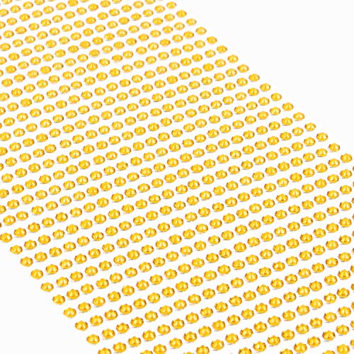 Movoja Strasssteine Gold - 504 Stück Selbstklebende Glitzersteine