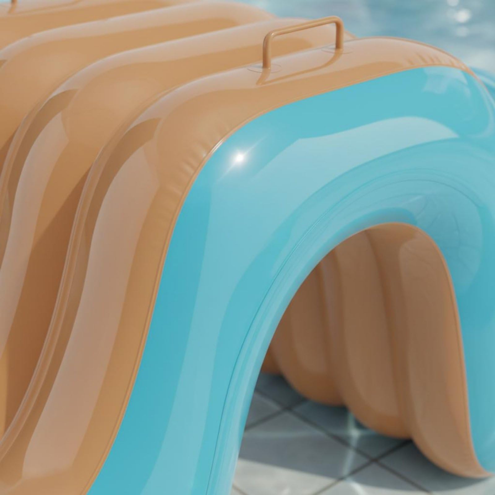 Piscine Gonflable avec Toboggan Usage Intérieur et Extérieur Centre de Jeu Aquatique Gonflable Pataugeoire Enfant avec Auvent pour Bébés, Jardin, Blue