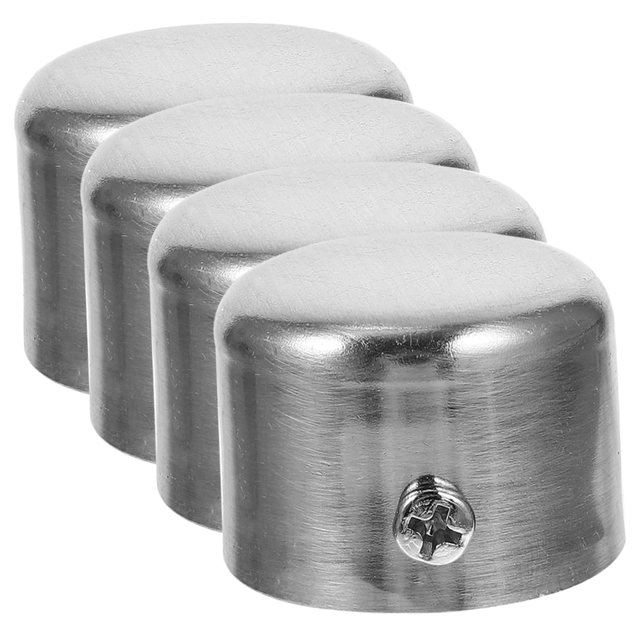 SOLUSTRE 4Pcs Curtain Rod End Caps Finials for Window Drapery Modern Curtain Rail Decor Easy to Install Suitable for Curtain Rods