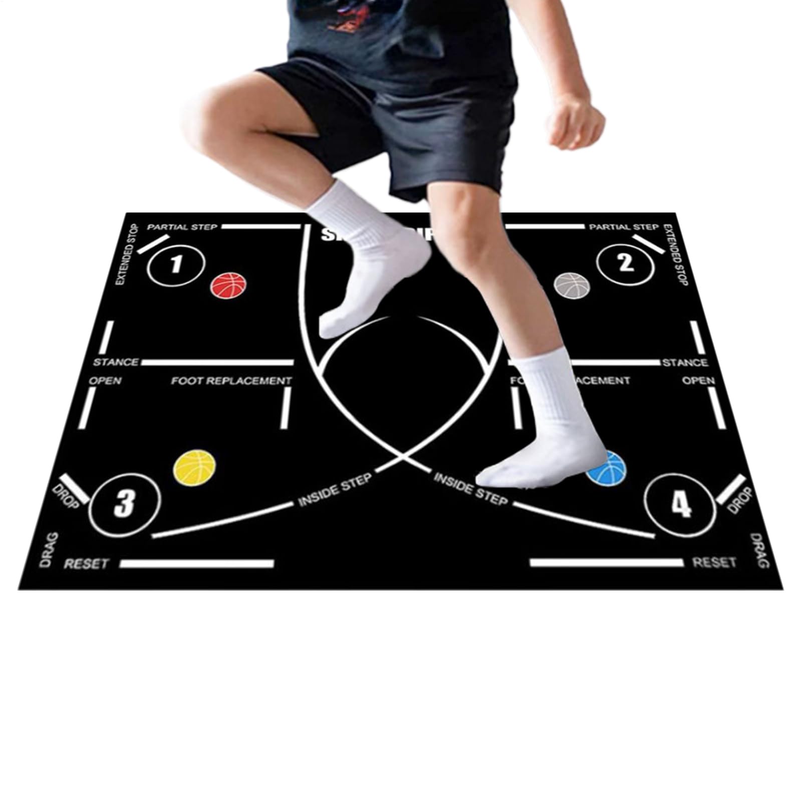 Alfombrilla de baloncesto | Equipo de entrenamiento deportivo con pelota - Almohadilla antideslizante para niños y jugadores, atletas, equipos escolares, entrenadores, entusiastas del fitness