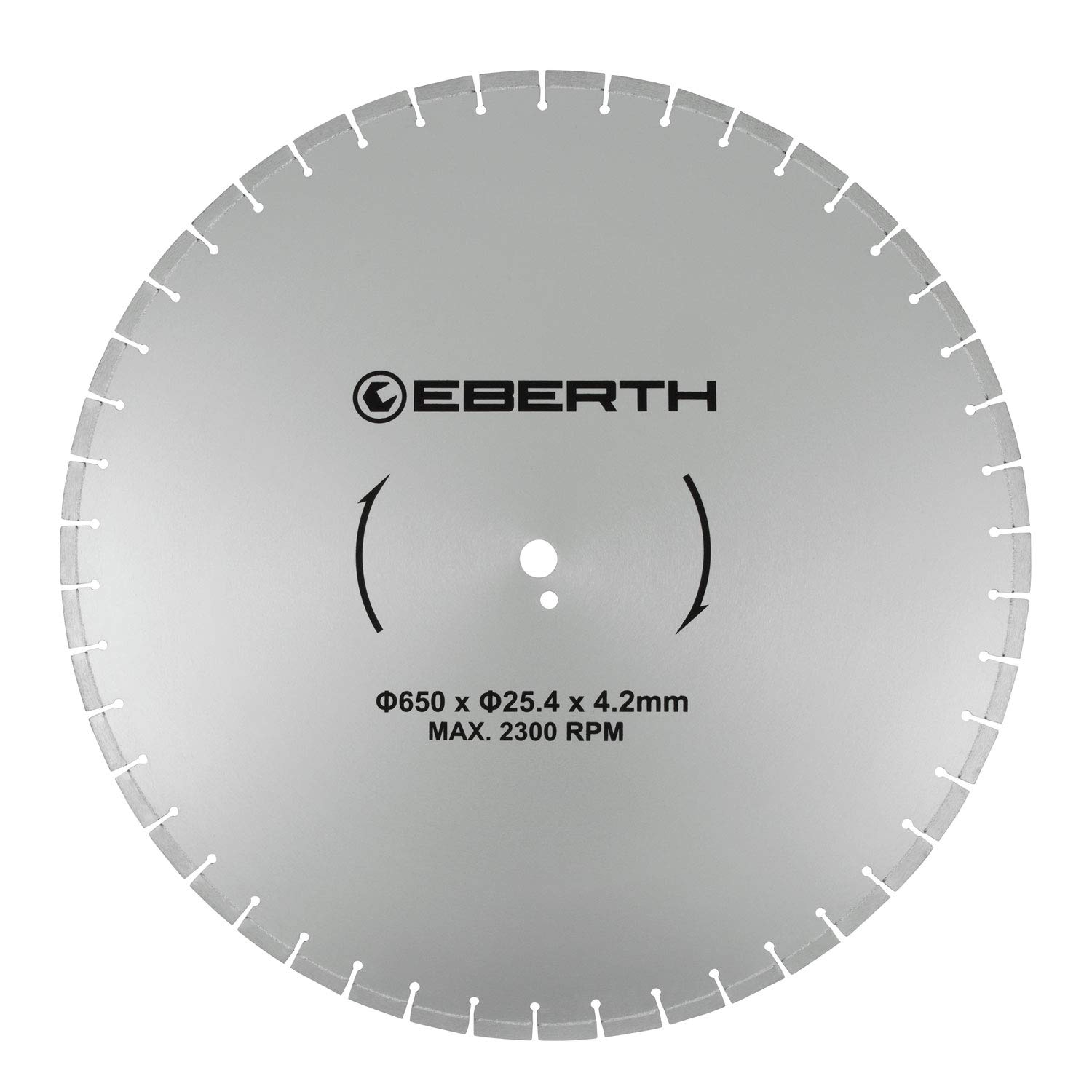 EBERTH Disco de corte diamantado para piedra, baldosas y gres porcelánico, disco diamantado con 650 mm de diámetro, 25,4 mm de perforación, 4,2 mm de grosor, disco de corte diamantado f. Granito