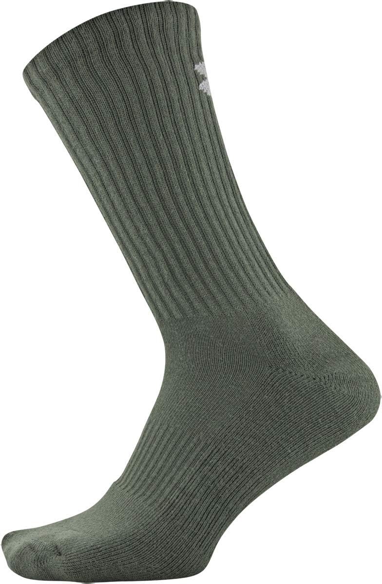 Under Armour Adult Cotton Crew Socks, Multipairs Large Neutral Assorted (6-pairs)