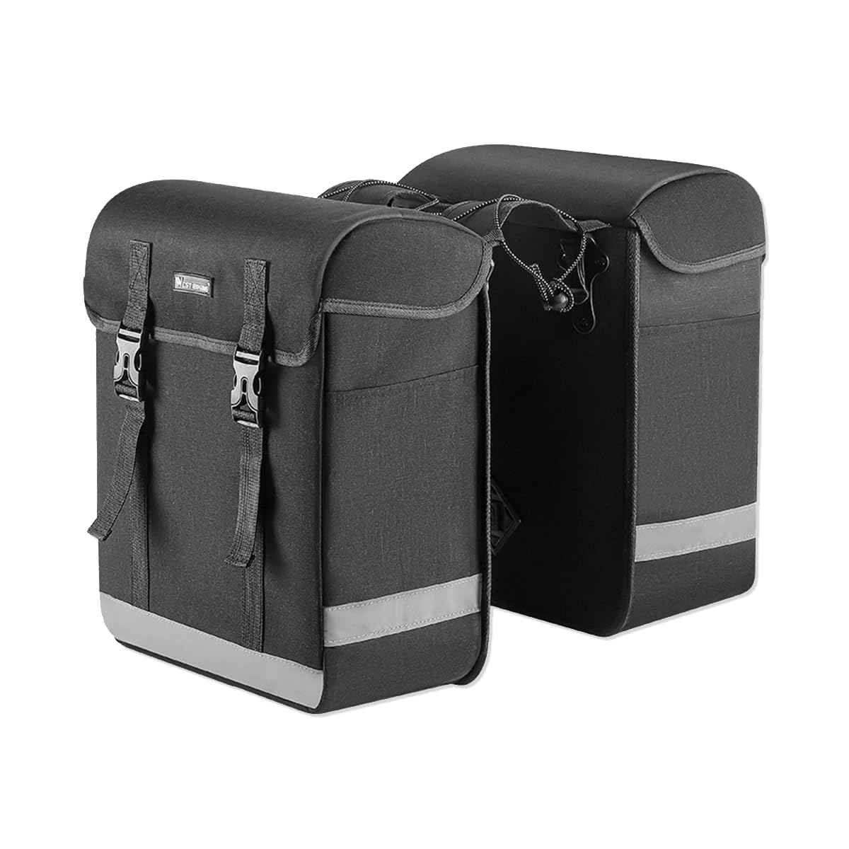 Borse Bici Posteriore Laterali,Borse Laterali Bici 34L con Doppio Scomparto,Ganci e Cinghie a Strappo per un Montaggio e una Rimozione Rapidi