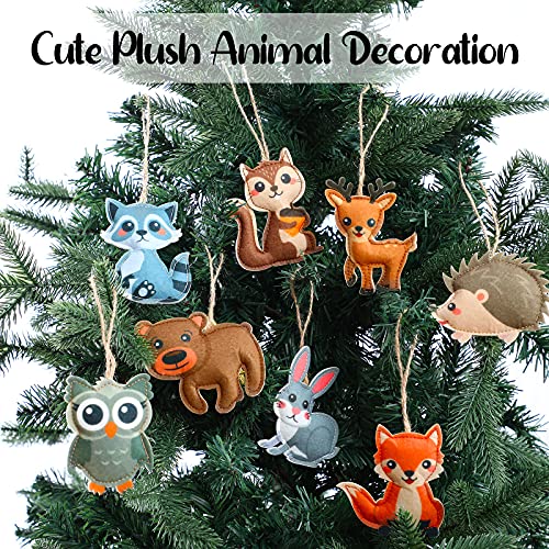 8 Pieces My Forest Friends Christmas Ornament Set Animals Craft Kit, Felt Woodland Decor Cute Animals Christmas Tree Decor For Home Party Decorations #TOP4