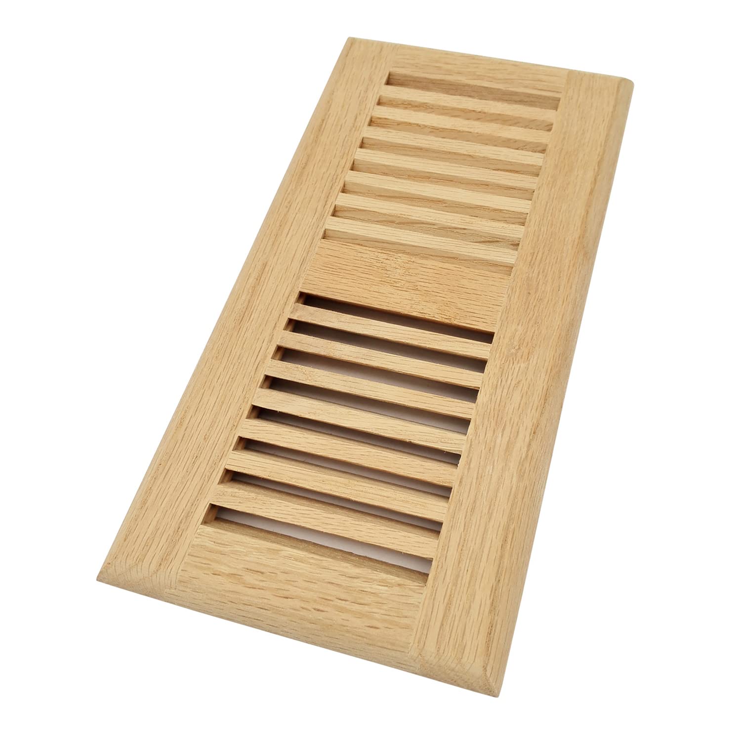Homewell Red Oak Wood Floor Register Vent, Drop in Vent, 4x10 Inch, Unfinished