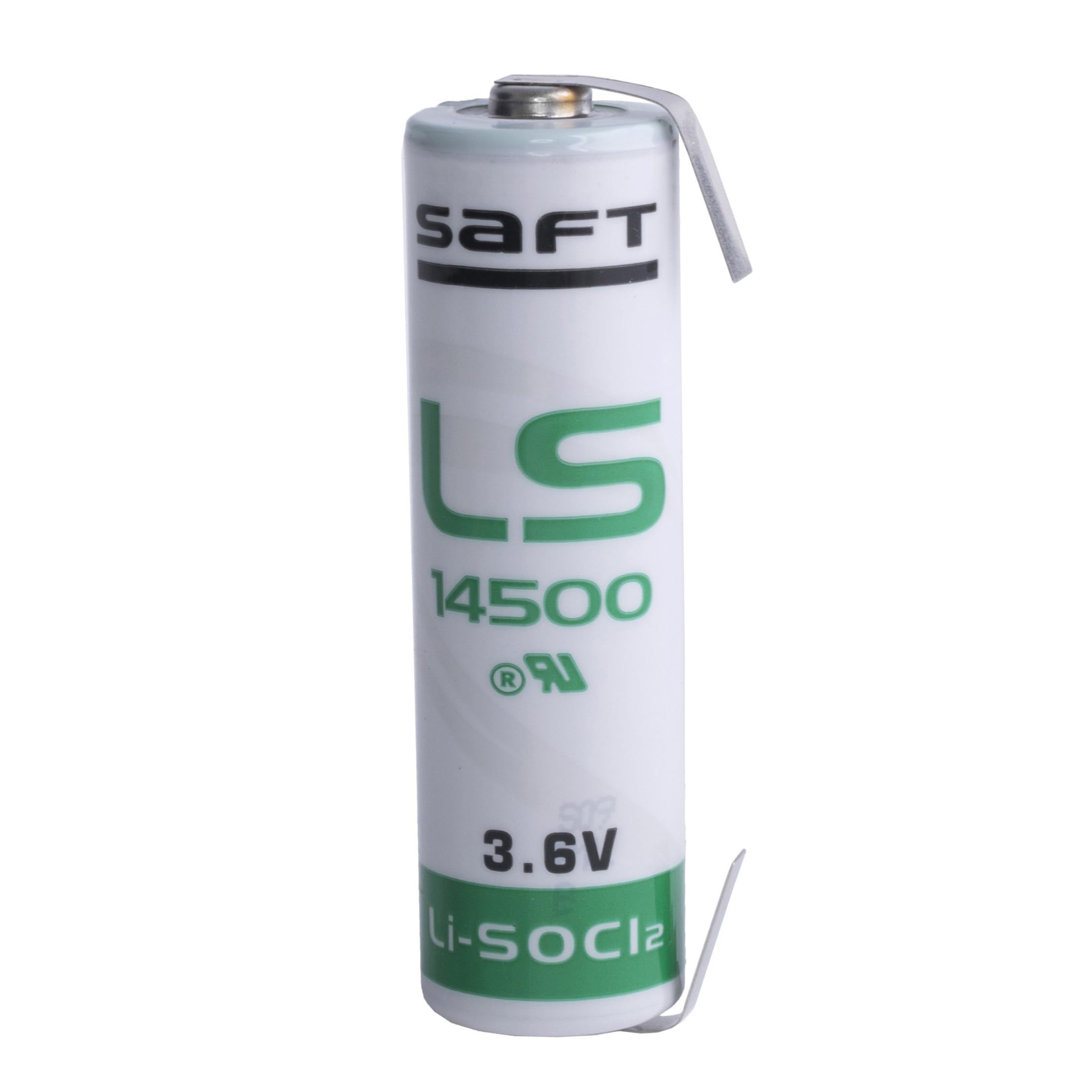 Satz 10 Stück SAFT Lithium Batterie AA LS14500CNR mit Lötfahnen U-Form 3,6V 2,6Ah Lithium-Thionylchlorid Einwegbatterie