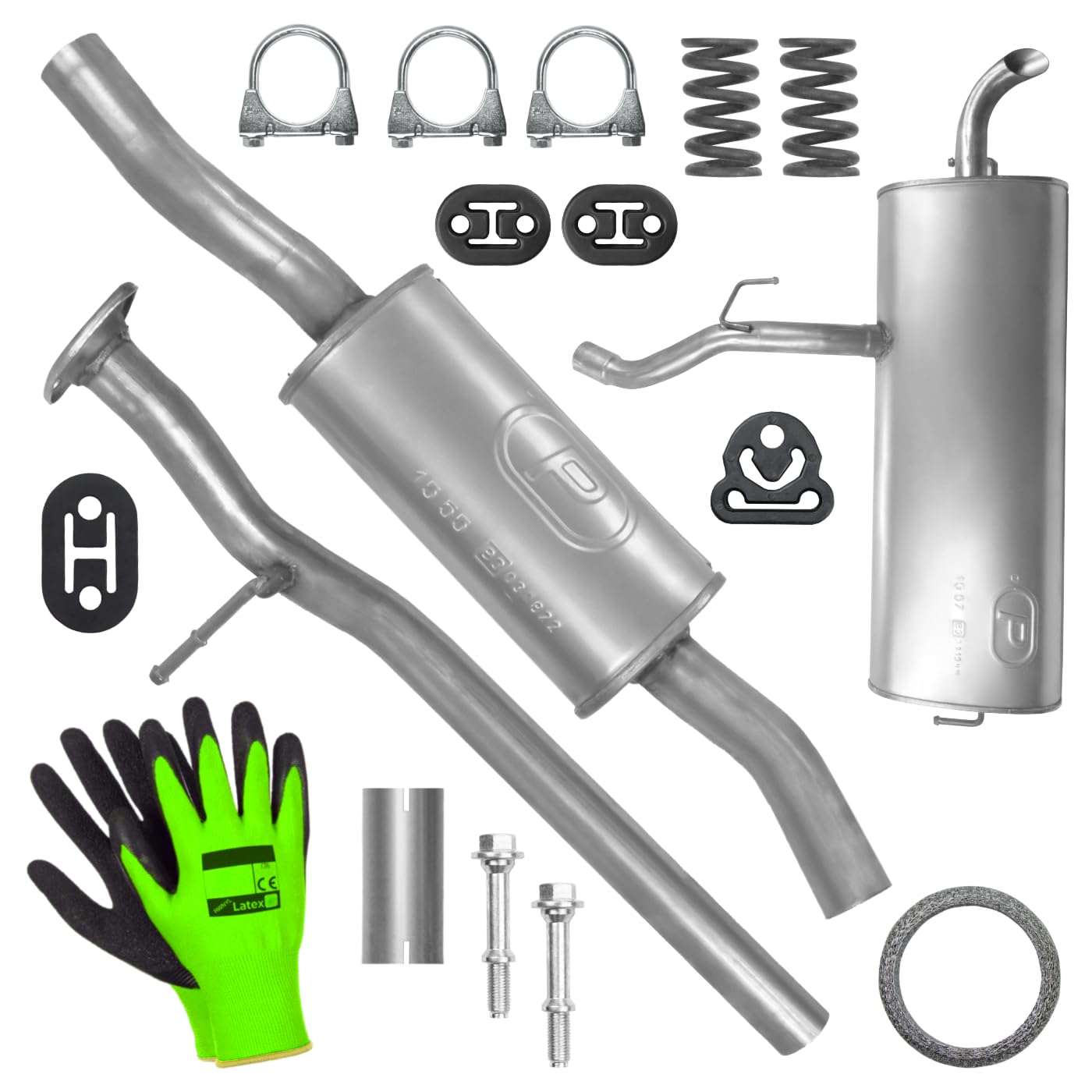 POLMOstrow Auspuff für Nissan Qashqai 1 I J10 2006-2014 | Mitteltopf und Endtopf, Motoren: 2.0, Fließheck