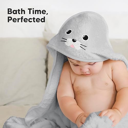 Miniatura 9 de KeaBabies Toalla de bebé con capucha para recién nacido, viscosa derivada de bambú, toallas de baño grandes con capucha para niños, niñas, niños