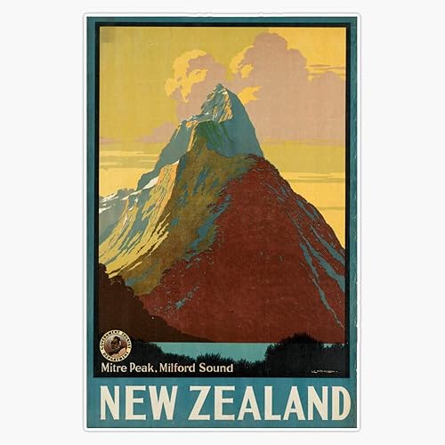 Vintage - Adhesivo de vinilo impermeable de Nueva Zelanda para coche, laptop, pared, ventana, 5 pulgadas