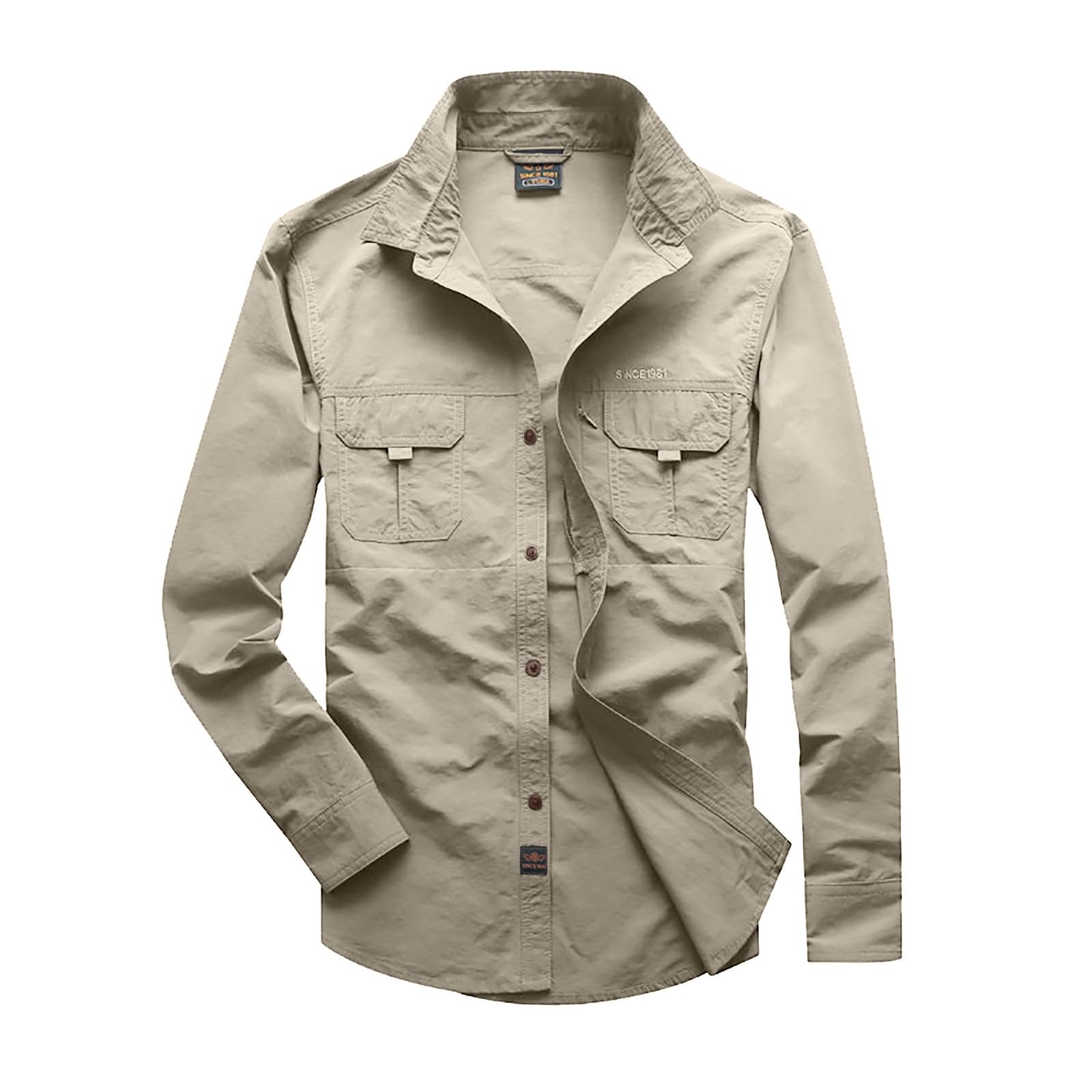 Chemise Tactique Homme RUMAOZIA – Respirante, Séchage Rapide – Pour Randonnée, Pêche, Outdoor, Safari – Manches Longues - 5