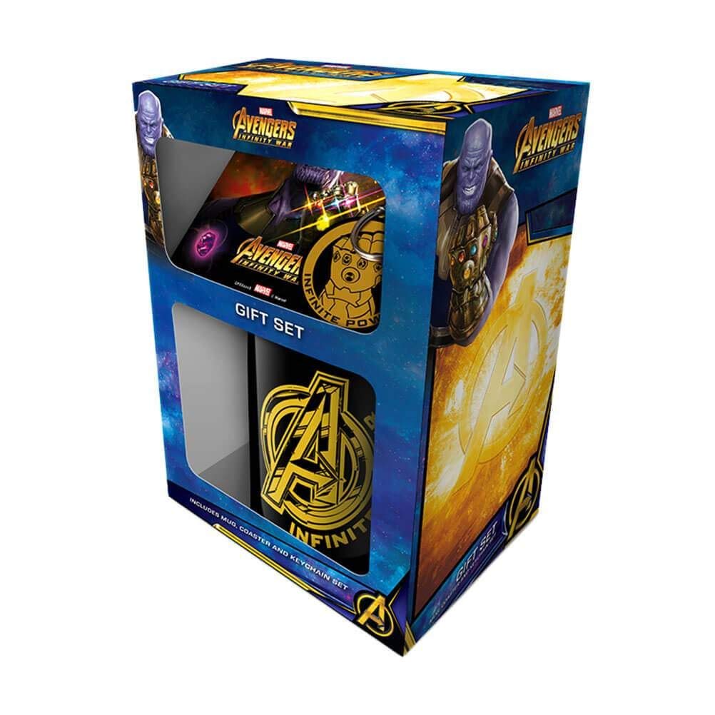 Avengers Infinity War Mug & Coaster Keyring Thanos Marvel Disney Gift Set