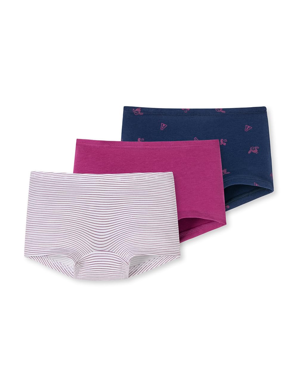 Schiesser Mädchen 3 Pack Shorts hohe Passform-95/5 Organic Bio Baumwolle-Größe 92 bis 140 Unterwäsche, Sortiert 3_180025, 128 (3er Pack)