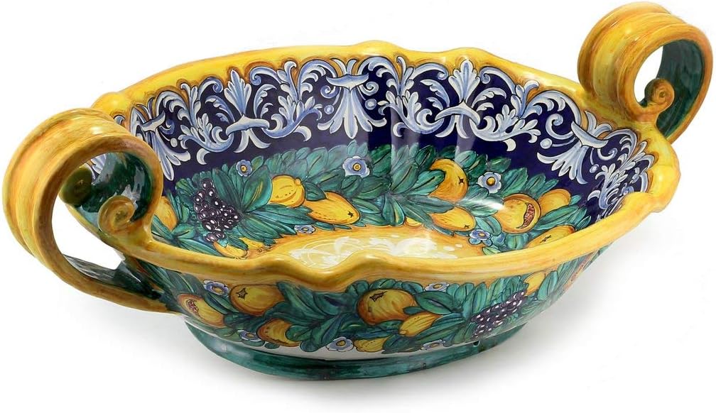 PRIMA CLASSE: Deruta XLarge Centerpiece with 2 Handles (NEW)