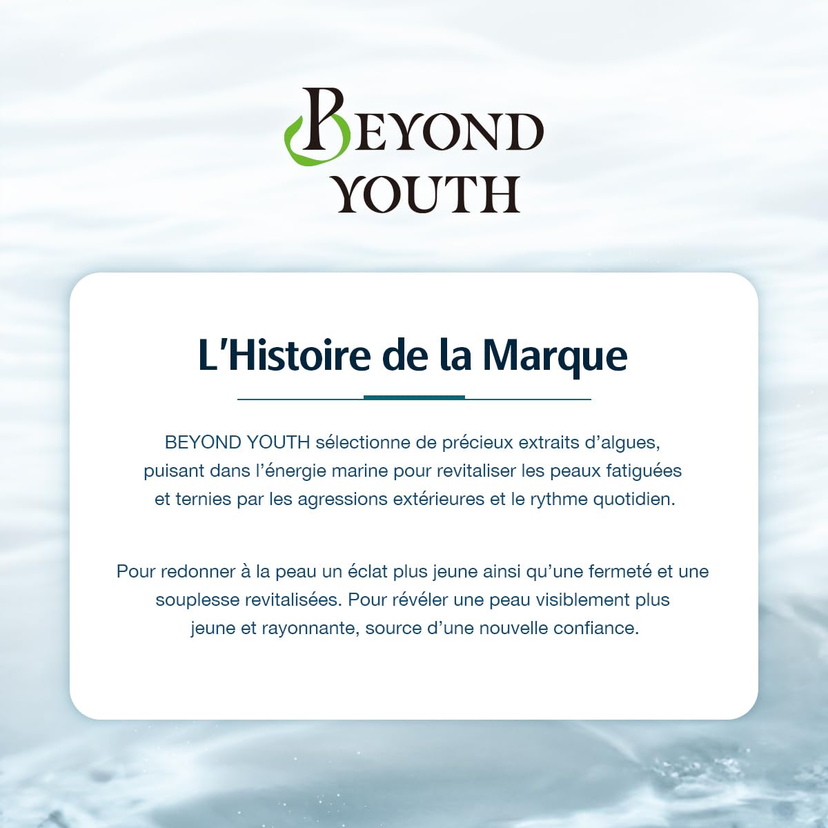 BEYOND YOUTH Sérum Activateur de Jeunesse - Revitalise & Répare les Peaux Sèches & Sensibles, Lysat de Ferment de Bifida, 7 Postbiotiques, Vitamine B5 & 6 Extraits d’Algues – 35 ml