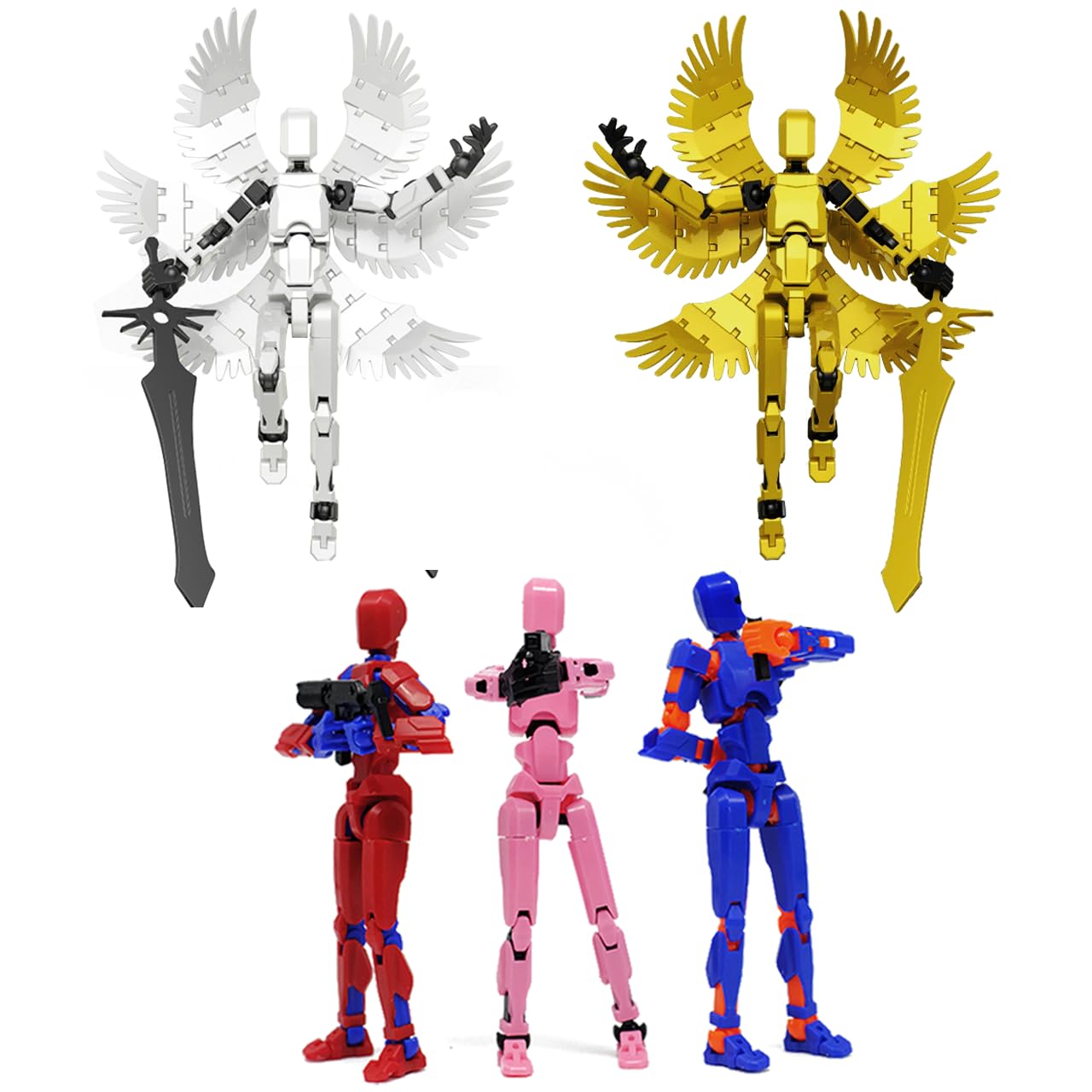 5 Pack T13 Action Figure Assembly Completed, Titan 13 Action