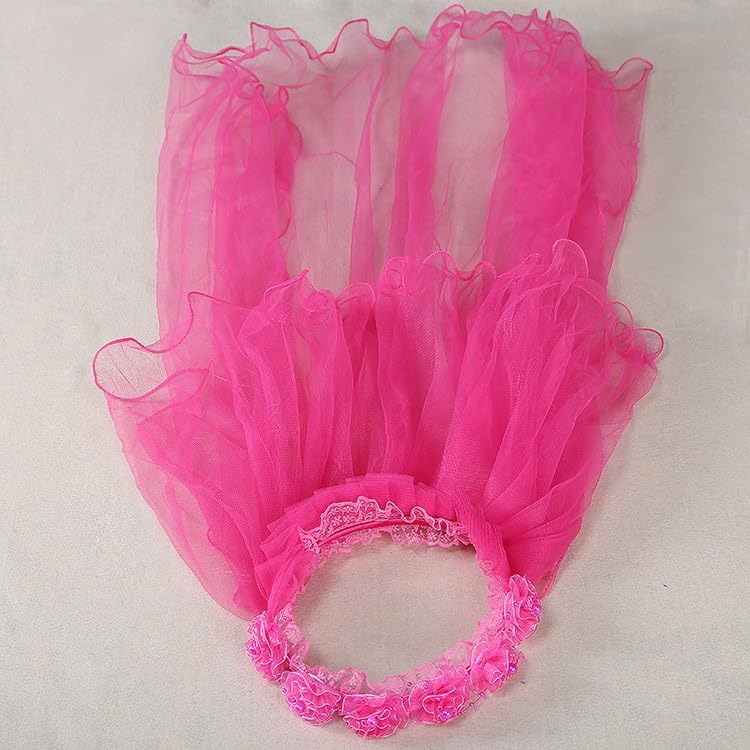 Girls 2 Tier First Communion Wedding Flower Pearls Party Veil3