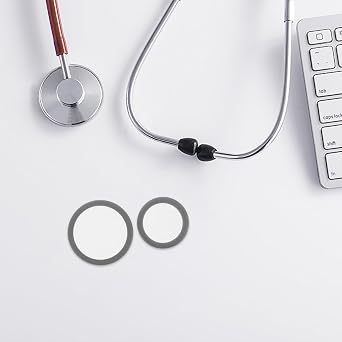 Stethoscope Diaphragm Replacement Spare Parts Kit 2pcs with Floating Design Pvc Material Captures Subtle Heart and Breath Sounds for Adults