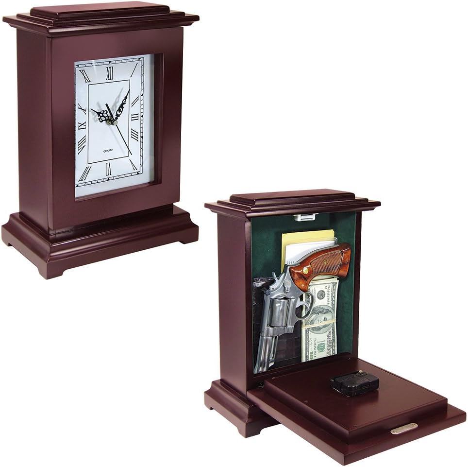 Peace Keeper Tall Rectangular Working Clock Gun Concealment Diversion Safe