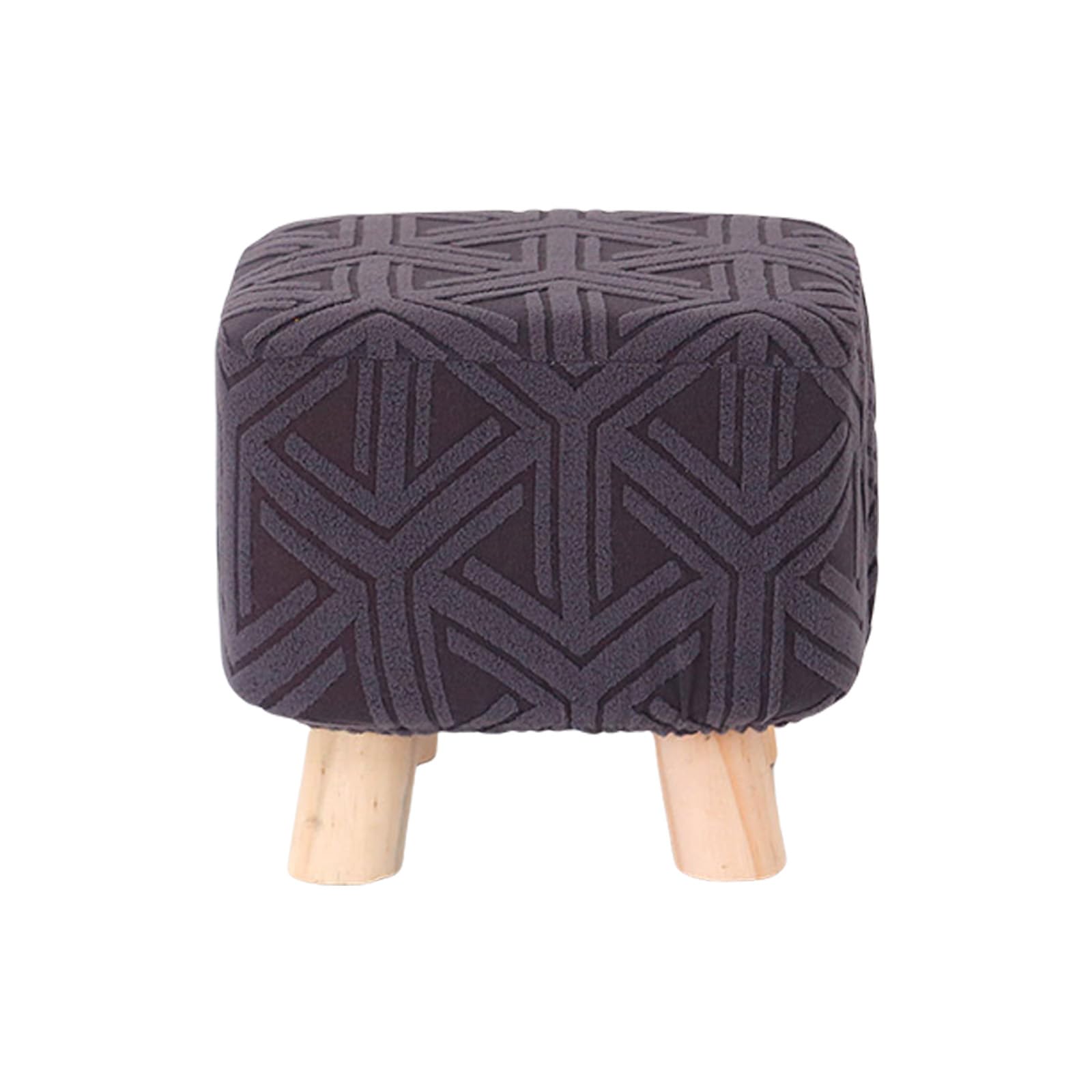 carotoe Washable Footrest Foot Stool Protector Covers Soft Polyester Stretch Pet Friendly Footstool Covers Foot Stool Slipcover