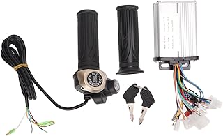 Tbest 36V 48V 350W Scooter Brushless Motor Controller, Motor Brushless Speed Controller with Battery Power Display Handlebar for Electric Scooter Bike