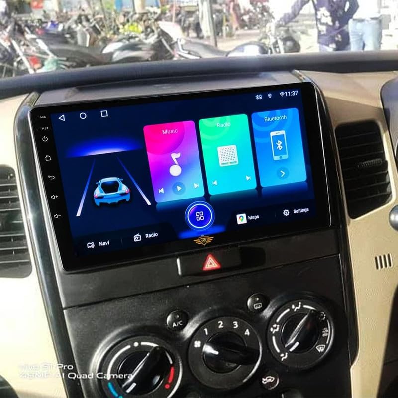 Image of Audio Wheels Car Android Frame ABS300 Plastic Material 9 inch with Wiring Suitable for Base Model for Wagonr 2010-2018