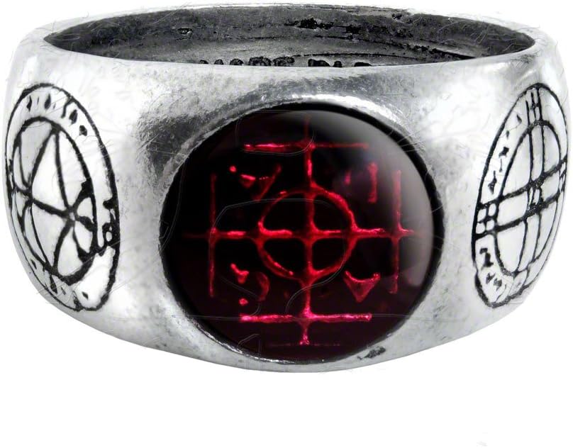 Agla Alchemy ゴシックピュータータリスマンリング - サイズ9 1/2