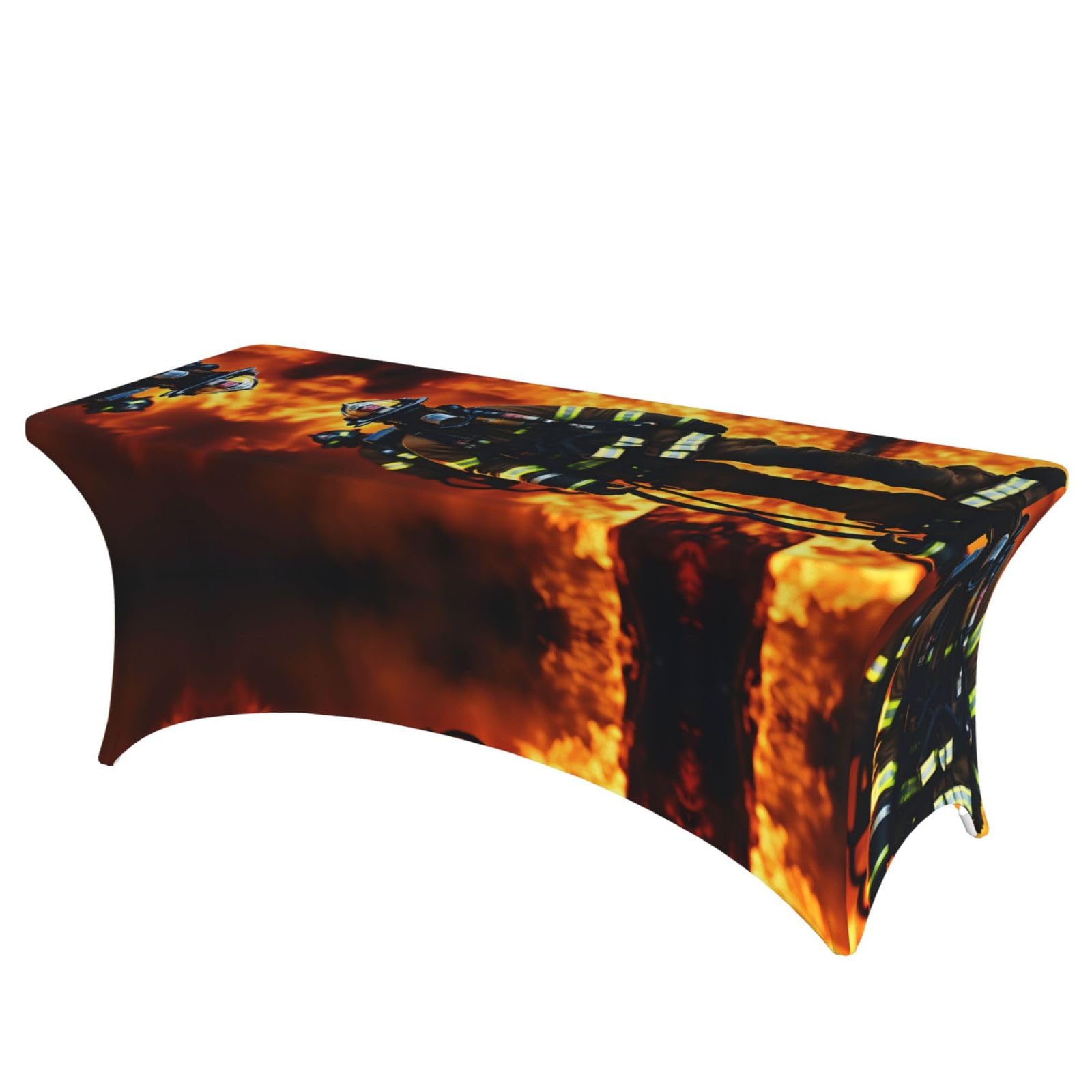 Nappe élasthanne flammes pompiers 1,8m pour décoration de mariage