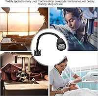 Vista 4 de 7W 110-220V LED Manguera de luz de trabajo CNC Máquina de luz de belleza Lámpara de uñas de belleza Luz de noche blanca fría Lámpara de mesa Base