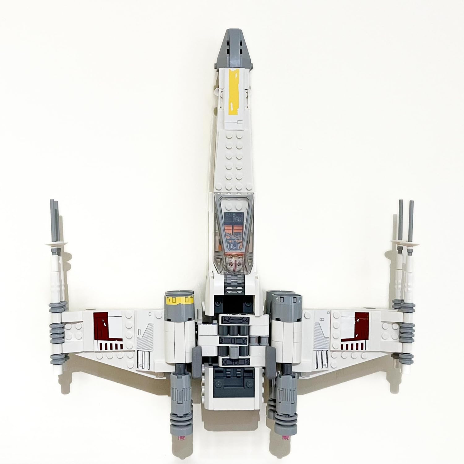 3Dudes & Dad Support mural LEGO® Star Wars Luke Skywalker X-Wing Fighter – Crochet de rangement personnalisé 75301 – Plastique imprimé 3D