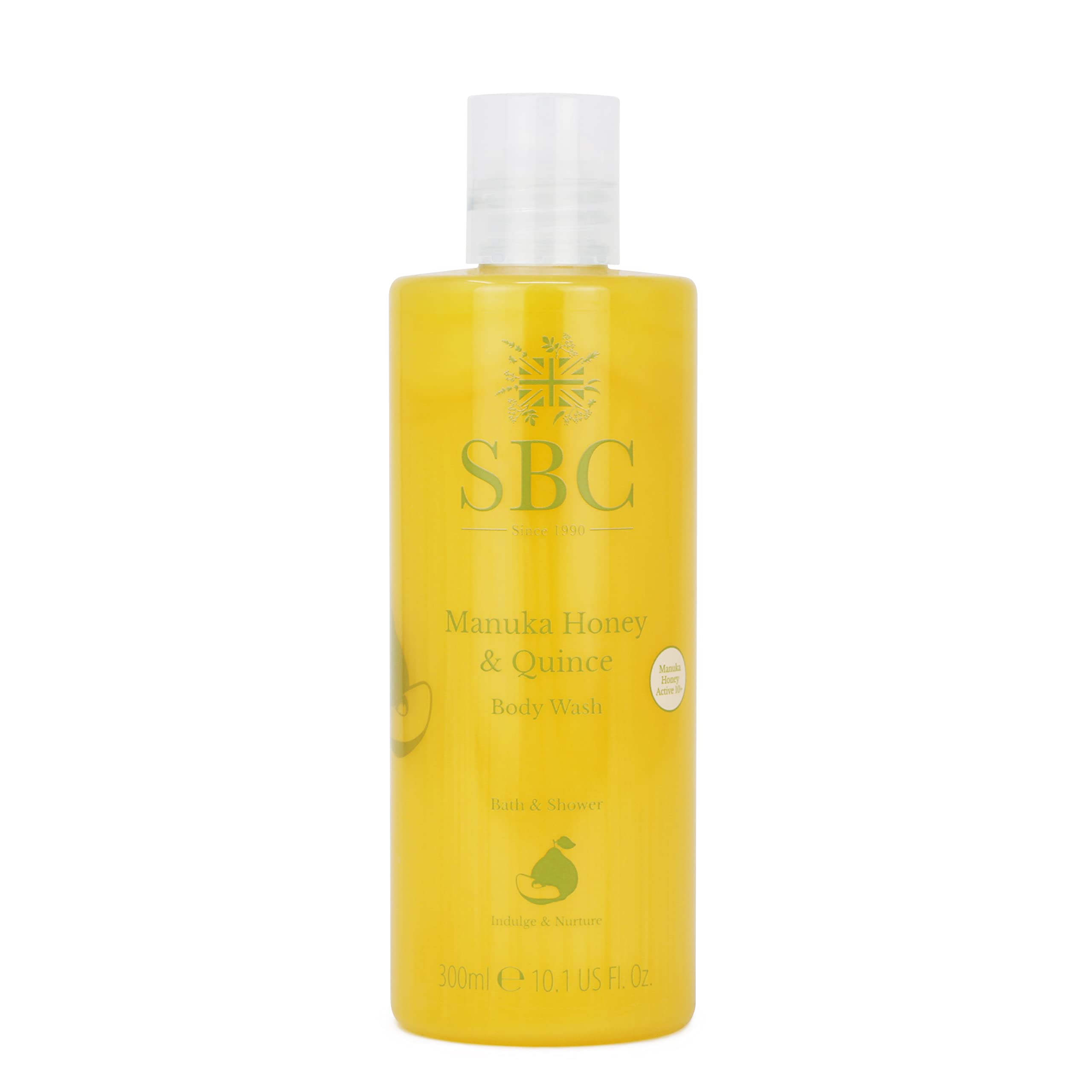 Sbc Skincare Cream Manuka Honey & Quince Body Wash - 300Ml | Nourishing Shower For All The Family | Body Wash For Dry And Irritated Skin | Sls And Soap Free