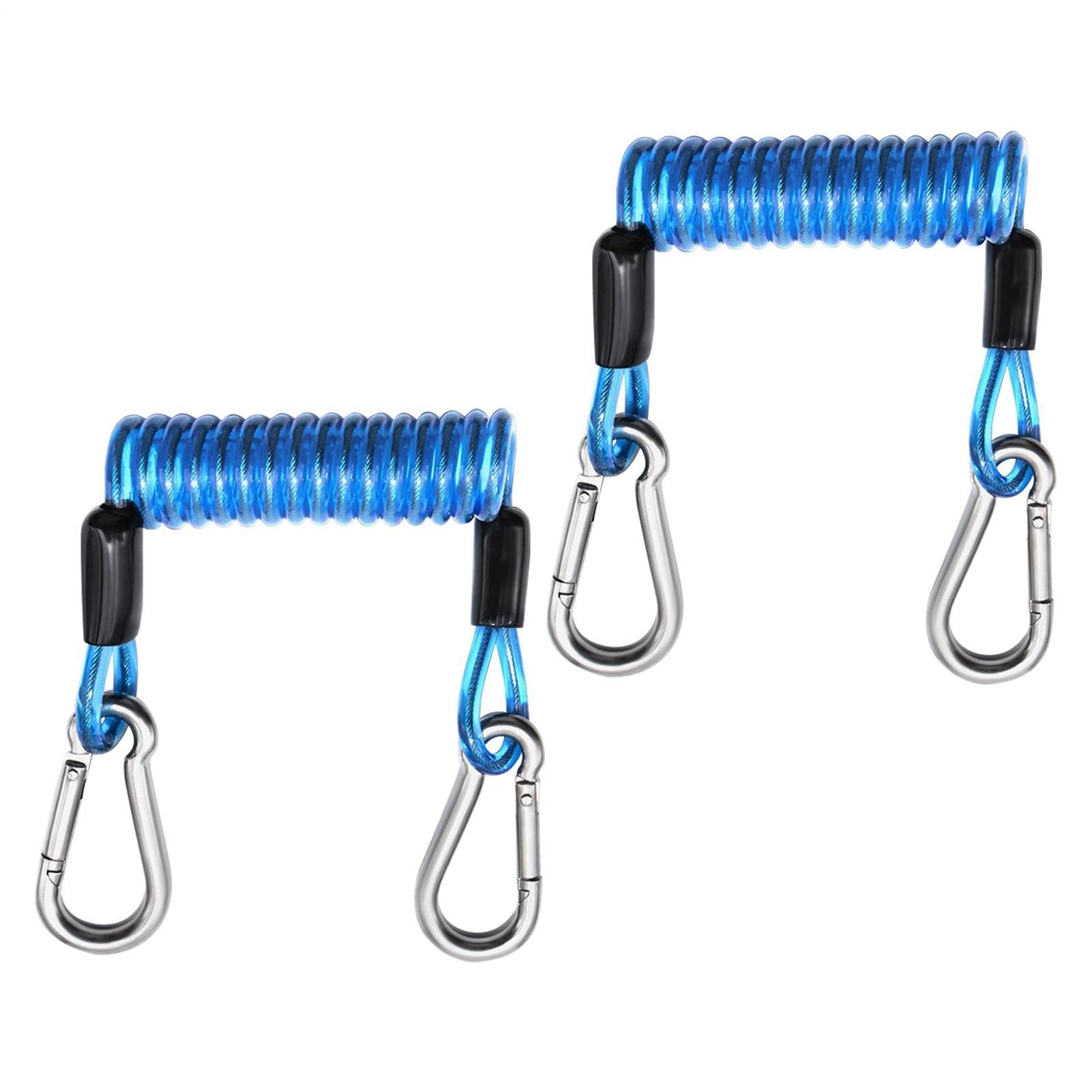 Rope For Paddle Board - Durable Connector With Carabiner To Attachment,2-Piece Connection Rope For Paddle Board | Use In Outdoor Activities Boating, River, Fishing And