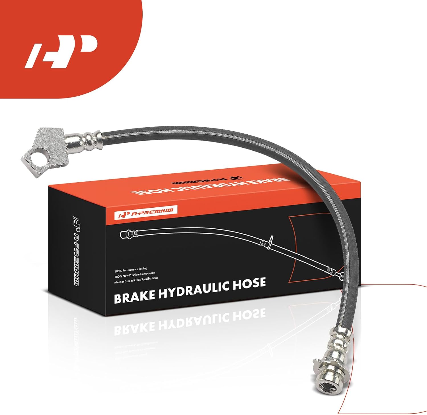 A-Premium Rear Center Brake Hydraulic Hose Compatible with Ford Models - Mustang 1964 1965 1966, with Rear Drum