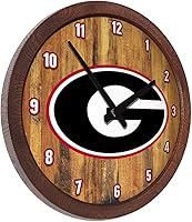 Vista 248 de The Fan-Brand NCAA Oklahoma Sooners: Faux Barrel Top Wall Clock Sports Team Bar Sign Décor - Home Man Cave, Party Decoration - Made On Demand