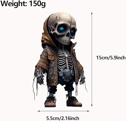 Miniatura 2 de KUNIJIWA Figuras de esqueleto, bonitas figuras de esqueleto, divertidos y únicos adornos de esqueleto de Halloween, coleccionables para