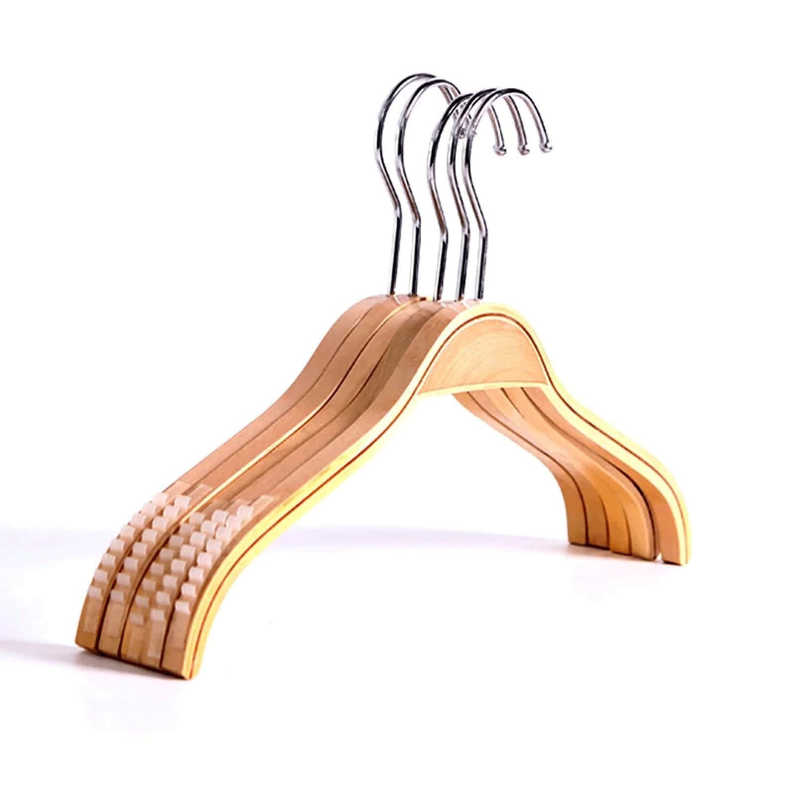 Confezione da 20 grucce in legno leggere e antiscivolo, resistenti e sottili con strisce morbide, adatte per gilet, giacche, abiti, maglioni e giacche da abito, risparmiando spazio e pratiche (40 cm)