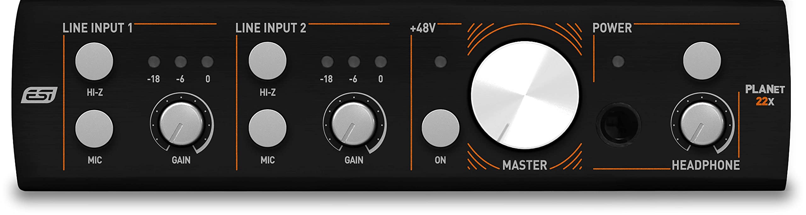 ESI planet 22x | Interface de audio Dante profesional con 2 entradas / 2 salidas