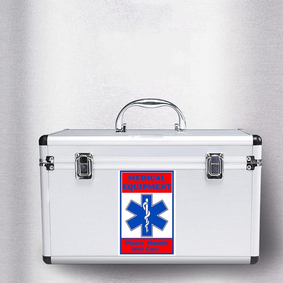 Medical Equipment Alert Tag Stickers, 2x3 inch Handle with Care Labels for Medical Supplies (Blue 8 Pack) - Image 3