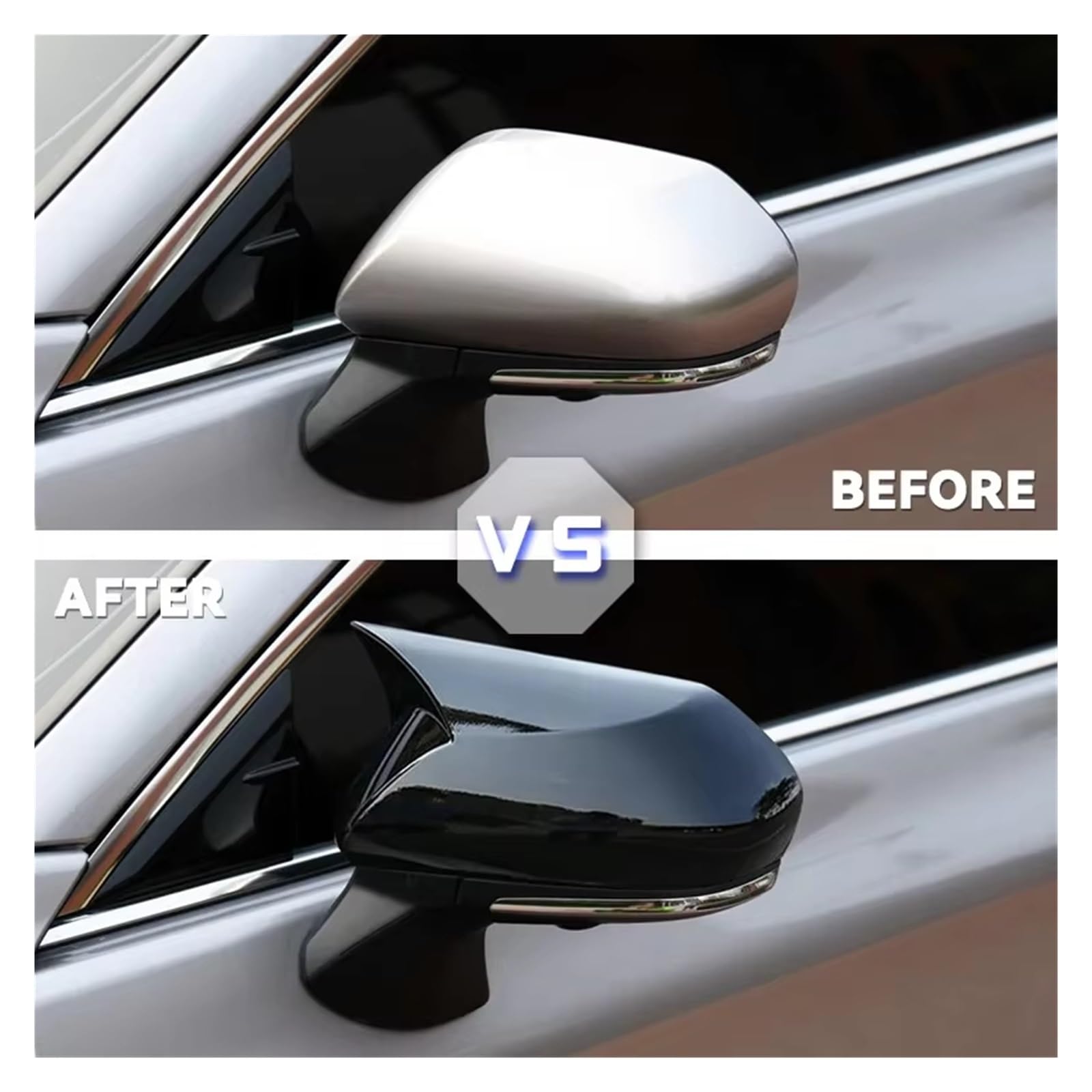 Retroviseur Coquille Pour Camry Pour CHR Pour Avalon Pour BZ3 2018-2023 Couvercle Rétroviseur Latéral Rétroviseur Boîtier(Gloss Black)
