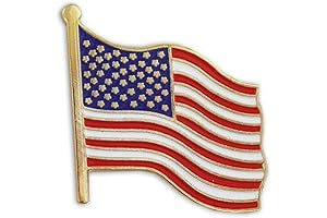 United States Waving American Flag Stars and Stripes Lapel Presidential Pin