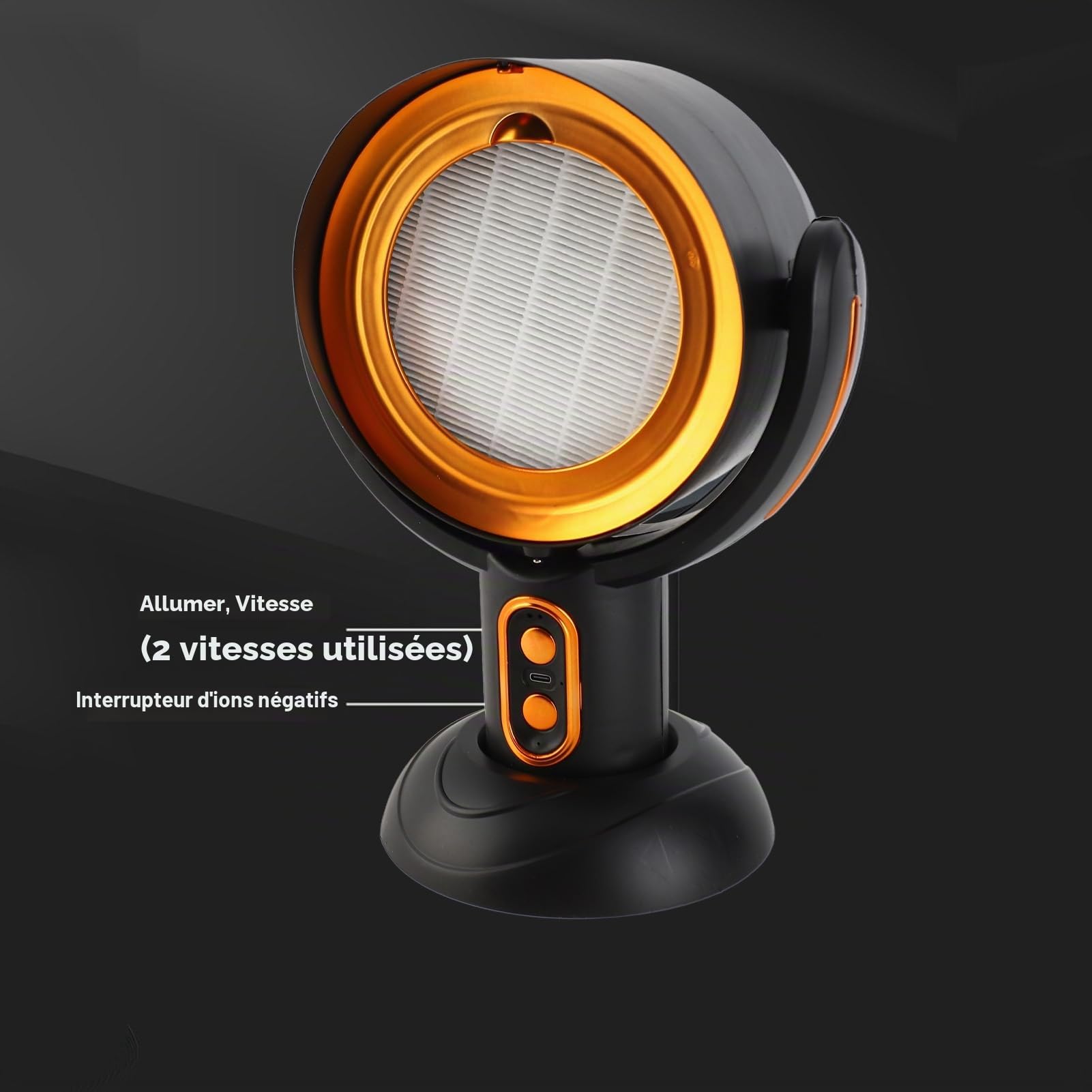 Hotte de Cuisine Portative, Hotte de Bureau avec 2 Vitesses de Vent, Filtre Détachable, Portatif à Hotte D'air pour Barbecue Intérieur, Marmite et Camping-Car, Cuisine en