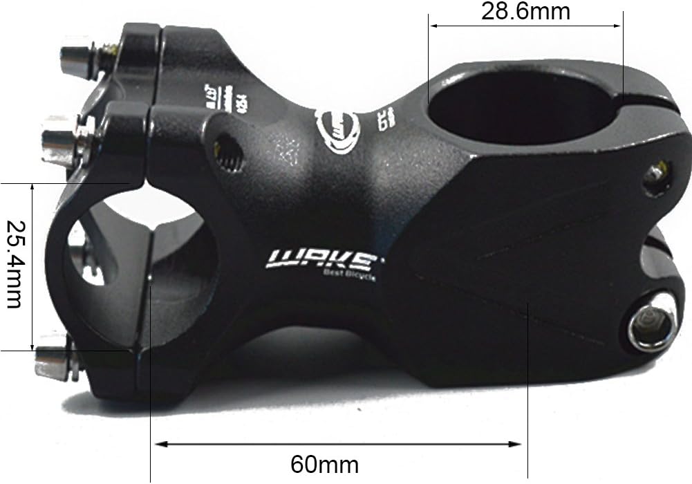 Wake 25.4 Stem 60mm Bicycle Stem Mountain Bike Stem Short Handlebar Stem for Most Bikes Road Bikes, MTB, BMX, Fixie Gear - Image 3
